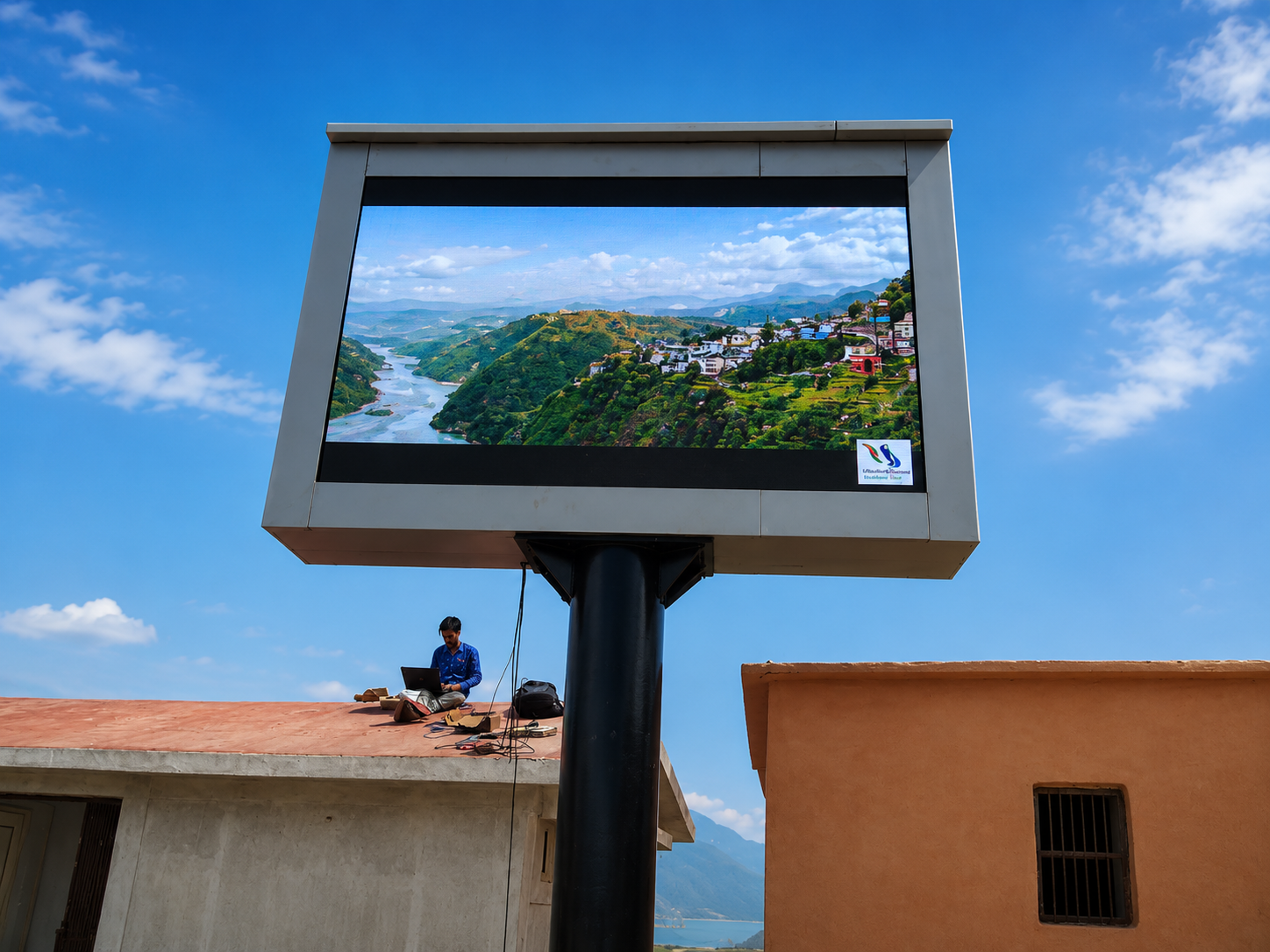 Institutional signage installation